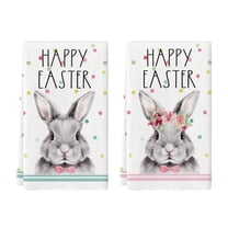 Sm:)e Mr & Mrs. Rabbits Easter Bunny Kitchen Dish Towels, 18 x 26 Inch Set of 2