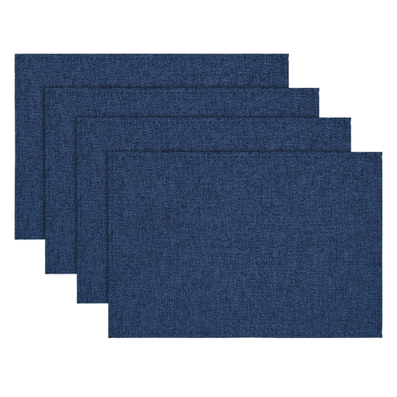 Sm:)e Navy Blue Placemats 12 x 18 Inch Set of 4, Seasonal Washable Kitchen Dining Table Decoration for Home Party,240g(0.53lb)