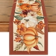 thumbnail image 1 of Sm:)e Orange Pumpkin Fall Table Runner 13x72 Inch,Fruitful Autumn Harvest Kitchen Dining Home Party Decorations, 1 of 7