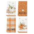 thumbnail image 1 of Sm:)e Orange Pumpkin Pumpkin Hello Fall Kitchen Dish Towels Polka Dot 18x26 Inch Set of 4, 1 of 6