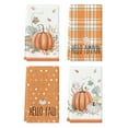thumbnail image 1 of Sm:)e Orange Pumpkin Pumpkin Hello Fall Kitchen Dish Towels Polka Dot 18x26 Inch Set of 4, 1 of 5