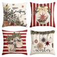 thumbnail image 1 of Sm:)e Ornament Ball American Holly Believe Hello Winter Christmas Throw Pillow Cover 18x18 Inch Set of 4, 1 of 6