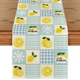 thumbnail image 1 of Sm:)e Patchwork Buffalo Plaid Lemon Summer Table Runner 13 x 72 Inch, Seasonal Summer Lemon Kitchen Dining Table Decoration for Home Party Decor, 1 of 6