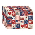 thumbnail image 1 of Sm:)e Patchwork Buffalo Plaid Placemats Set of 4, 12 x 18 Inch, 4th of July Table Runner Independence Day Patriotic Table Decoration Gifts Home Kitchen Dining Indoor Holiday Decor, 1 of 7