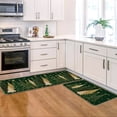 thumbnail image 1 of Sm:)e Pine Tree Christmas Kitchen Rugs and Mats, 17x29Inch and 17x47 Inch, Non Slip Linen Mat Inside Washable for Porch Patio Hallway, Green, 1 of 7