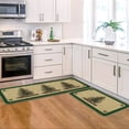 thumbnail image 1 of Sm:)e Pine Tree Christmas Kitchen Rugs and Mats, 17x29Inch and 17x47 Inch, Non Slip Linen Mat Inside Washable for Porch Patio Hallway, 1 of 7