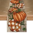 thumbnail image 1 of Sm:)e Polka Dot Pumpkin Fall Table Runner 13x90 Inch,Seasonal Autumn Holiday Home Kitchen Dining Decorations, 1 of 7