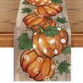 thumbnail image 1 of Sm:)e Polka Dot Pumpkins Vine Fall Table Runner, Seasonal Autumn Thanksgiving Kitchen Dining Table Decoration for Home Party Decor 13x48 Inch, 1 of 7