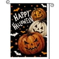 thumbnail image 1 of Sm:)e Pumpkin Bat Happy Halloween Garden Flag 12 x 18 Inch, Double-Sided Printing, Outdoor Welcome Decor for Yards, 1 of 8