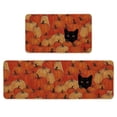 thumbnail image 1 of Sm:)e Pumpkin Cat Linen Fall Kitchen Rugs and Mats, 17x29Inch and 17x47 Inch, Non Slip Mat for Porch Patio Hallway, 1 of 6
