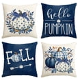thumbnail image 1 of Sm:)e Pumpkin Fall Pillow Covers 18x18 Inch Set of 4, Cushion Covers for Sofa Seasonal Home Decor, 1 of 8