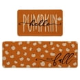 thumbnail image 1 of Sm:)e Pumpkins Hello Fall Kitchen Mats 2 Set 17 x 29 and 17 x 47 Inch, Orange, 1 of 6