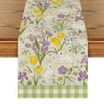 thumbnail image 1 of Sm:)e Rabbits Ducks Floral Leaves Easter Table Runner 13x72 Inch, 1 of 6