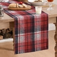 thumbnail image 1 of Sm:)e Red Dark Blue Rustic Plaid Valentine Table Runner 13x108 Inch, Farmhouse Winter Holiday Table Decoration, 1 of 7