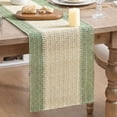 thumbnail image 1 of Sm:)e Rustic Farmhouse Sage Green Paper Braided Table Runner 12x120 Inch, Seasonal Spring Woven Decoration for Kitchen Dining, Home & Party Use, 1 of 6