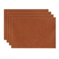 thumbnail image 1 of Sm:)e Rusty Orange Placemats 12 x 18 Inch Set of 4, Seasonal Washable Kitchen Dining Table Decoration for Home Party, 1 of 5