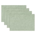 thumbnail image 1 of Sm:)e Sage Green Placemats 12 x 18 Inch Set of 4, Seasonal Washable Kitchen Dining Table Decoration for Home Party,240g（0.53lb）, 1 of 7