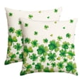 thumbnail image 1 of Sm:)e Saint Patricks Day Pillow Covers Set of 2, 18x18Inch Shamrocks Lucky Outdoor Cushion Case for Sofa Couch, 1 of 6