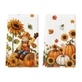 thumbnail image 1 of Sm:)e Scarecrow Maple Leaves Sunflower Pumpkins Fall Kitchen Dish Towels Set of 2, Soft & Absorbent Washcloth 18x26 Inch, 1 of 6
