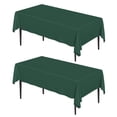 thumbnail image 1 of Sm:)e Set of 2 Stain and Wrinkle Resistant Fitable Hunter Green Table Cloth Rectangle 60x84 Inch, Reusable and Washable Polyester Table Covers for Party 4ft Table, 1 of 8