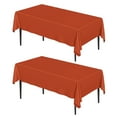 thumbnail image 1 of Sm:)e Set of 2 Stain and Wrinkle Resistant Fitable Orange Table Cloth Square 60x60 Inch, Reusable and Washable Polyester Fabric Table Covers for Party, Wedding and Banquet Decoration 4ft Table, 1 of 8