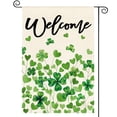 thumbnail image 1 of Sm:)e Shamrocks Welcome Patricks Day Garden Flag 12x18 Inch Double Sided, 1 of 7