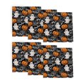 thumbnail image 1 of Sm:)e Spooky Ghost Spider Web Pumpkin Halloween Cloth Napkins Set of 6 Reusable Napkins, Washable Table Napkin for Holiday Party 18"x18", 1 of 8