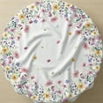 thumbnail image 1 of Sm:)e Spring Tablecloth 60 Inch Round, Wildflowers Floral Butterfly Washable Table Cover for Party Picnic Dinner Decor, 1 of 7