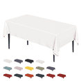 thumbnail image 1 of Sm:)e Square Tablecloth White - 60 x 60 Inch, Decorative Fabric Table Cover for Dining Table 4ft Table, 1 of 8