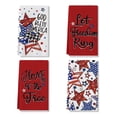 thumbnail image 1 of Sm:)e Star God Bless America Let Freedom Ring 4th of July Kitchen Dish Towels Set of 4 18x26 Inch, Red, Soft & Absorbent Patriotic Independence Day Washcloth, 1 of 7