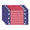 thumbnail image 1 of Sm:)e Striped American Star Flag 4th of July Placemats Set of 4 Patriotic Table Mat 12 x 18 Inch, 1 of 7