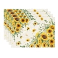 thumbnail image 1 of Sm:)e Summer Sunflowers Placemats Set of 4, Vintage Spring Summer Flower Home Kitchen Dining Decor,12 x 18 Inch, 1 of 7