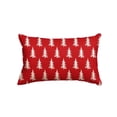 thumbnail image 1 of Sm:)e Trees Christmas Pillow Covers 12 x 20 Red, Winter Cushion Covers for Sofa Home Decor, 1 of 7