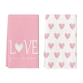 thumbnail image 1 of Sm:)e Valentine's Day Kitchen Dish Towels, 18x26 Inch, Set of 2, Pink Hearts, 1 of 6