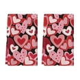 thumbnail image 1 of Sm:)e Valentine's Day Kitchen Dish Towels, 18x26 Inch, Set of 2, Pink Red Hearts, 1 of 6