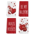 thumbnail image 1 of Sm:)e Valentine's Day Kitchen Dish Towels, 18x26 Inch, Set of 4, Gnomes Hugs and Kisses Love Heart, 1 of 6