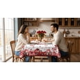 thumbnail image 1 of Sm:)e Valentine's Day Tablecloth 60 x 84 Inch Rectangle, Gnome Truck Red Heart Table Cover, 1 of 9