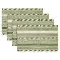 thumbnail image 1 of Sm:)e Wheat Ear Army Green Farmhouse Woven Placemats Set of 4,12x18 Inch, Seasonal Holiday Rustic Kitchen Dining Table Decoration for Home Party Decor, 1 of 6