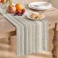 thumbnail image 1 of Sm:)e Wheat Ear Dark Grey Farmhouse Woven Table Runner 12x90 Inch, Seasonal Holiday Rustic Kitchen Dining Table Decoration for Home Party Decor, 1 of 8