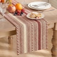 thumbnail image 1 of Sm:)e Wheat Ear Red Farmhouse Woven Table Runner 12x120 Inch, Seasonal Holiday Rustic Kitchen Dining Table Decoration for Home Party Decor, 1 of 8