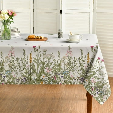 Sm:)e Wild Flowers Floral Tablecloth 60x84 Inch