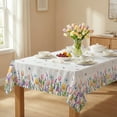 thumbnail image 1 of Sm:)e Wild Flowers Tulip Lavender Blooming Floral Summer Spring Tablecloth 60x84 Inch, 1 of 7