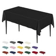 thumbnail image 1 of Sm:)e Wrinkle Resistant Fabric Dining Tablecloth 52 x 70 Inch, Solid Black Table Cover for Kitchen Outside Party 4ft Table, 1 of 11