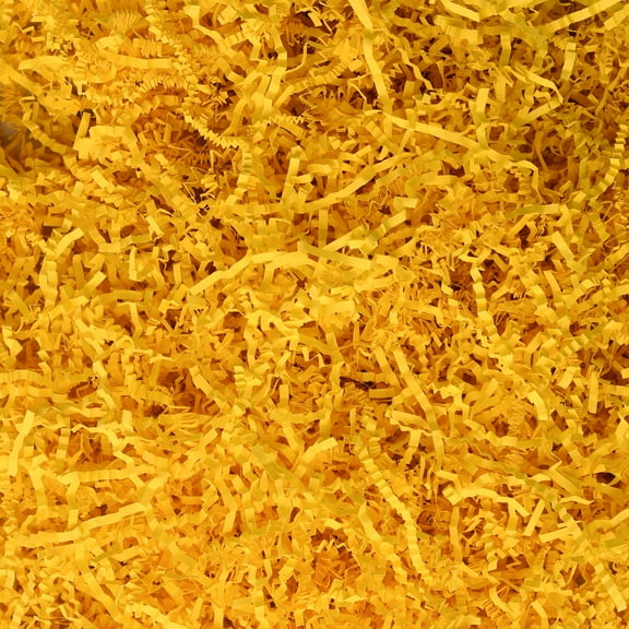 Sm:)e Yellow Crinkle Cut Paper for Gift Baskets,for Shred Packing Raffia Grass Cushion Paper-4oz, Perfect for Basket Filler, Gift Boxes,Christmas Wedding Birthday,Ideal for All Occasions