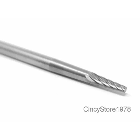 Sm43S Cone Solid Carbide Burr Bur Cutting Tool Bit 1/8" For Die Grinder