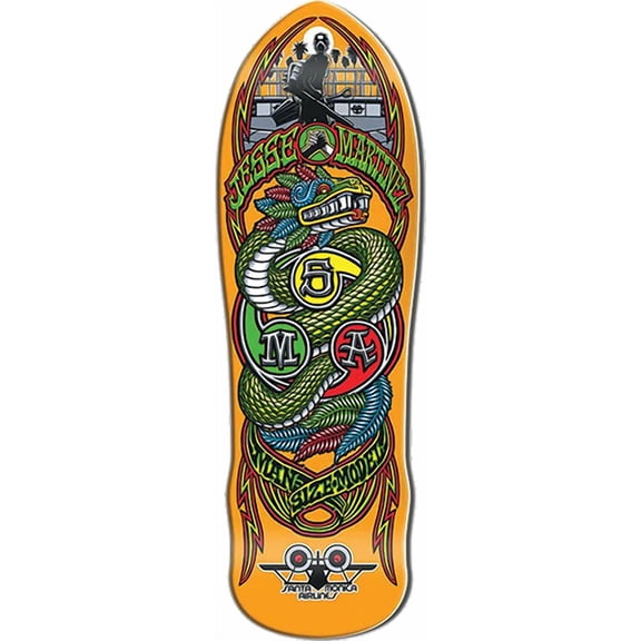 SMA Martinez Snake Skateboard Deck 9.875x31.37 Orange