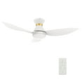 thumbnail image 1 of Smaair 45" 3 Blade Flush Mount Smart Ceiling Fan with LED Light Kit & Remote, 1 of 6
