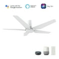 thumbnail image 1 of Smaair 48" Wifi Flush Mount Voice Control Smart Ceiling Fan with Light and Remote for Indoor Home, 1 of 8