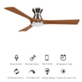 thumbnail image 1 of Smaair 52" 3 Blades Industrial Rustic Ceiling Fan with Remote and 10 Speeds Silent DC Motor, 1 of 11