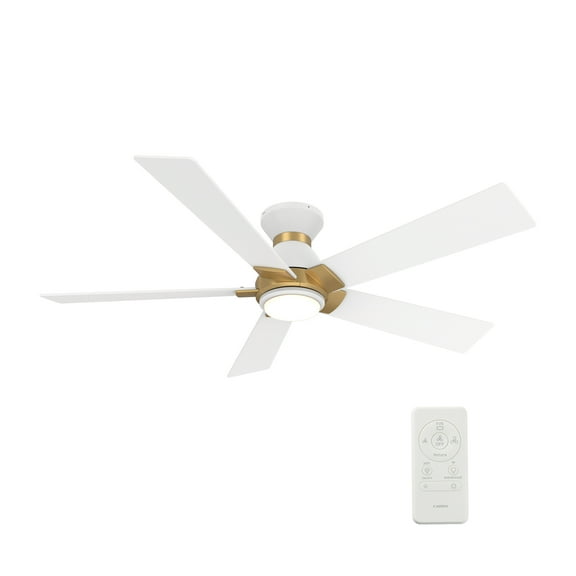 Smaair 52" 5-Blade 10 Speed Reversible DC Motor Smart Indoor Ceiling Fan with Dim LED Lights and Remote
